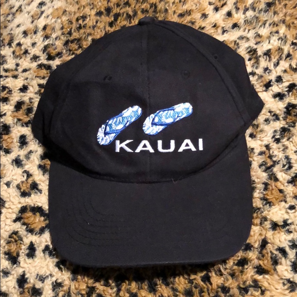 Kauai Flip Flop Sandals Black Baseball Cap 🧢